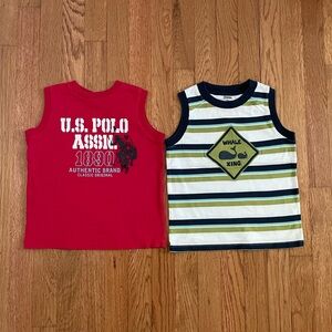 Boys bundle of 2 sleeveless shirts